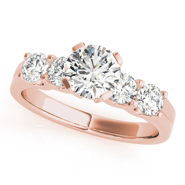 Single Row U-Prong Engagement Ring