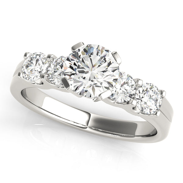 Single Row U-Prong Engagement Ring