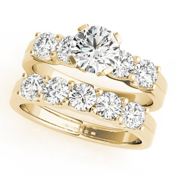 Single Row U-Prong Engagement Ring