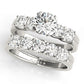 Single Row U-Prong Engagement Ring