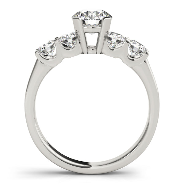 Single Row U-Prong Engagement Ring