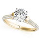 Multirow Pavé Hidden Halo Engagement Ring