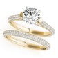 Multirow Pavé Hidden Halo Engagement Ring
