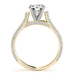 Multirow Pavé Hidden Halo Engagement Ring