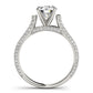 Multirow Pavé Hidden Halo Engagement Ring