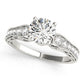 Antique Single Row Milgrain Engagement Ring