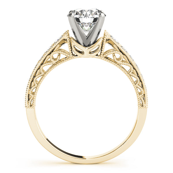 Antique Single Row Milgrain Engagement Ring