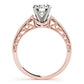 Antique Single Row Milgrain Engagement Ring