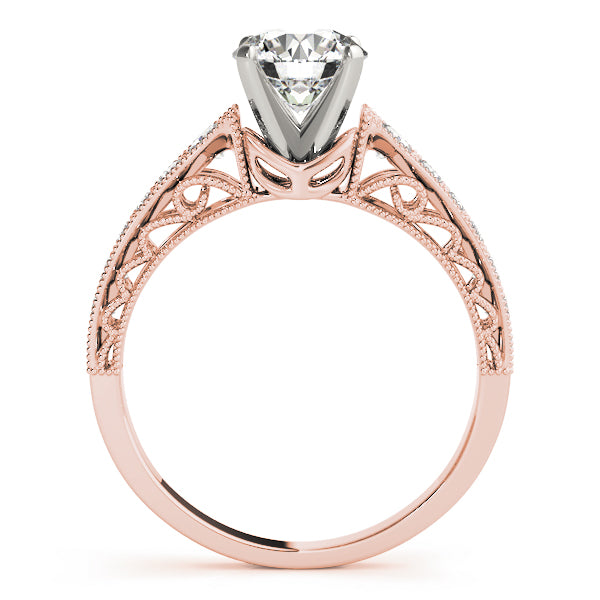 Antique Single Row Milgrain Engagement Ring