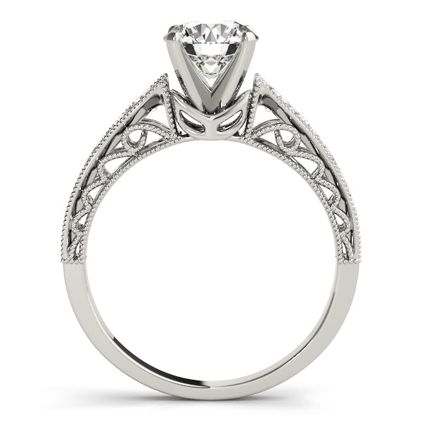 Antique Single Row Milgrain Engagement Ring