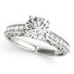 Antique Single Row Prong Filigree Engagement Ring