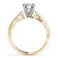 Antique Single Row Prong Filigree Engagement Ring