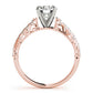 Antique Single Row Prong Filigree Engagement Ring