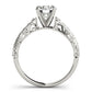 Antique Single Row Prong Filigree Engagement Ring