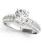 Vintage Halo Milgrain Engagement Ring