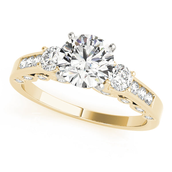 3-Stone Channel Set Solitaire Engagement Rings