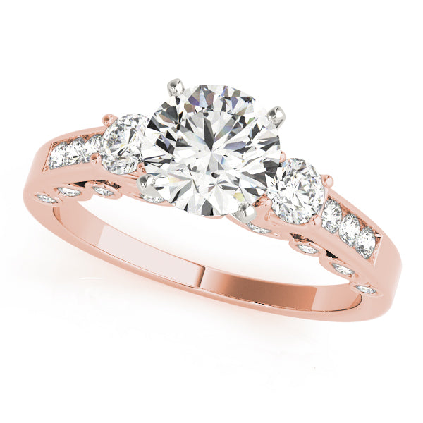 3-Stone Channel Set Solitaire Engagement Rings
