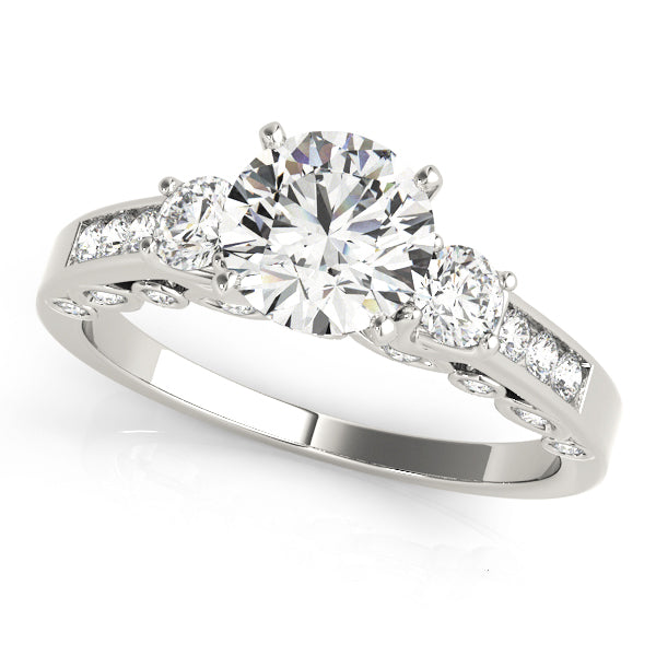 3-Stone Channel Set Solitaire Engagement Rings