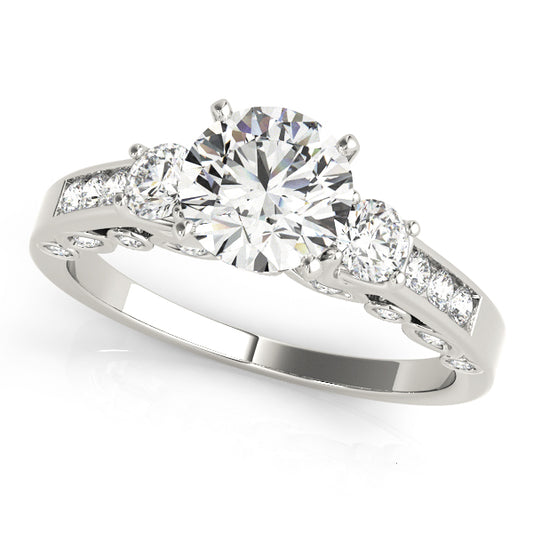3-Stone Channel Set Solitaire Engagement Rings