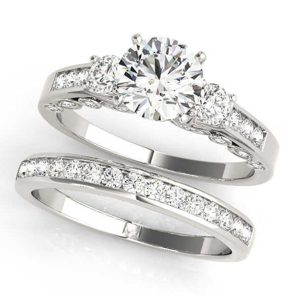 3-Stone Channel Set Solitaire Engagement Rings