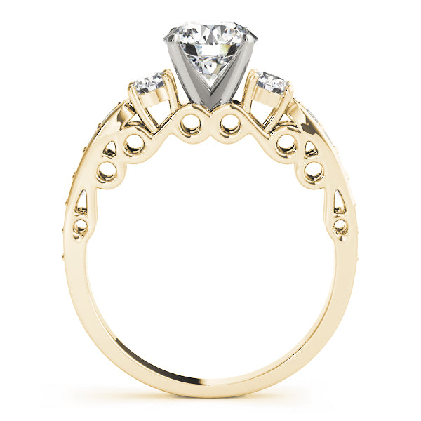 ENGAGEMENT RINGS 3 STONE ROUND