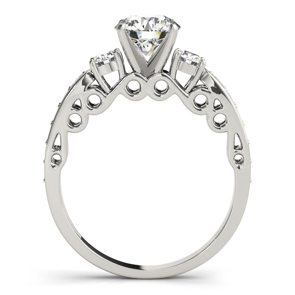 ENGAGEMENT RINGS 3 STONE ROUND