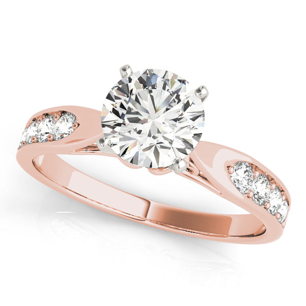 Single Row Prong Engagement Ring