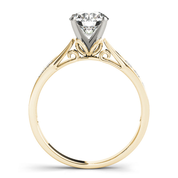 Single Row Prong Engagement Ring