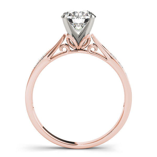 Single Row Prong Engagement Ring