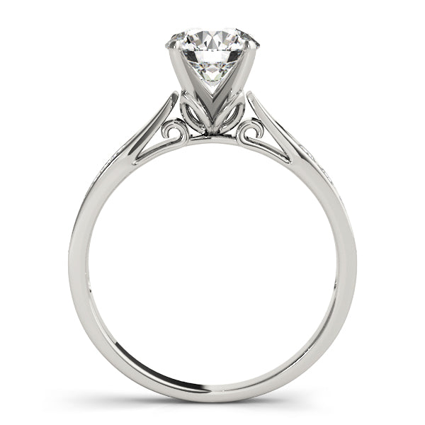 Single Row Prong Engagement Ring