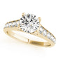 Accented Single Row Round Engagement Ring