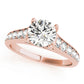 Accented Single Row Round Engagement Ring