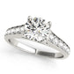 Accented Single Row Round Engagement Ring