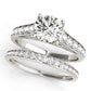 Accented Single Row Round Engagement Ring