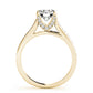 Accented Single Row Round Engagement Ring