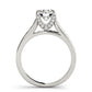 Accented Single Row Round Engagement Ring