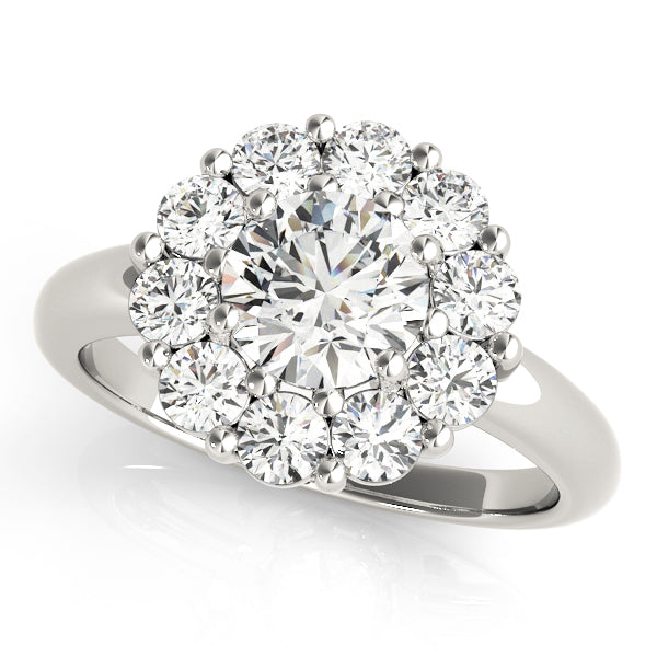 Round Halo Engagement Ring