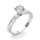 Single Row Diamond Engagement Ring