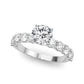 Single Row Diamond Engagement Ring