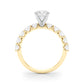 Single Row Diamond Engagement Ring
