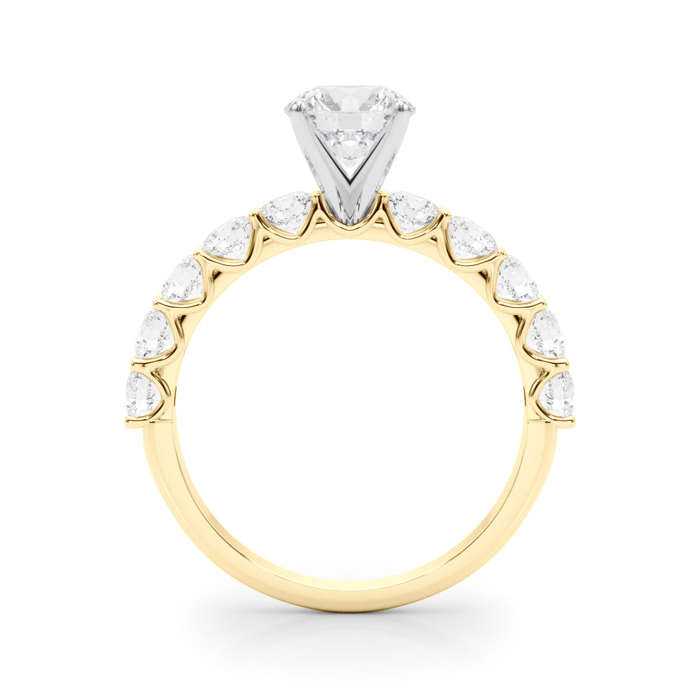 Single Row Diamond Engagement Ring