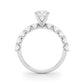 Single Row Diamond Engagement Ring