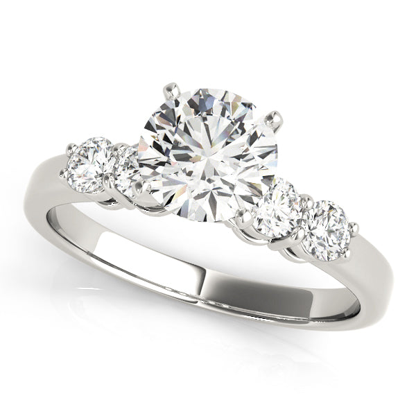 4-Stone Shared Prong Engagement Ring