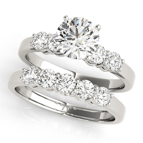 4-Stone Shared Prong Engagement Ring