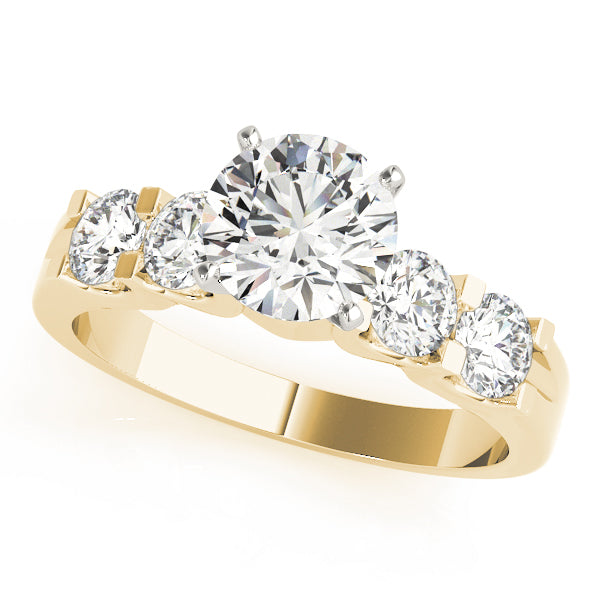 Single Row Prong Set Engagement Rings