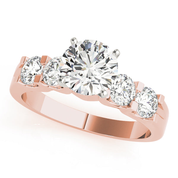 Single Row Prong Set Engagement Rings