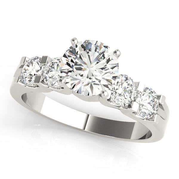Single Row Prong Set Engagement Rings