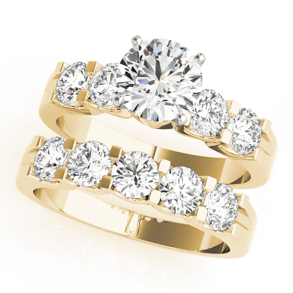 Single Row Prong Set Engagement Rings