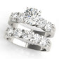 Single Row Prong Set Engagement Rings
