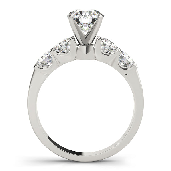 Single Row Prong Set Engagement Rings